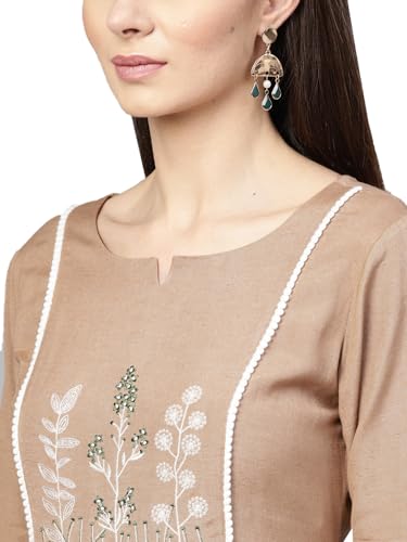 Image of Varanga Women's Rayon Blend Fit and Flare Midi Dress