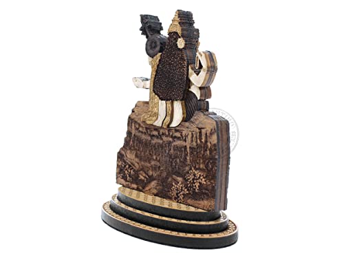 Estatua de Madera Saraswati de 4 Pulgadas miniatura 5