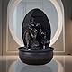 Zen’Light - Zimmerbrunnen Buddha Grace mit Farbiger LED-Beleuchtung - Zen-Dekor Ideal für Meditation und Entspannung - Leise Wasserpumpe - Abnehmbare Skulptur - H 40cm