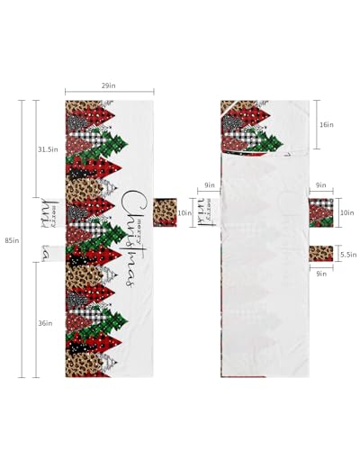 Christmas, Beach Lounge Chair Towel Cover, Soft Chaise Lounge Towel with Side Pockets Patio Pool Chairs Cover for Beach/Pool Sunbathing 29x85 Xmas Tree Leopard Check Winter Snowflake