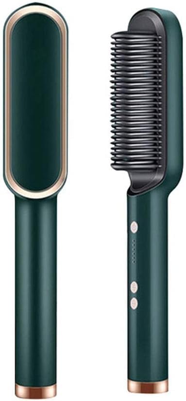 NANZU Multifunctional Professional Hair Straightener Tourmaline Ceramic Hair Curler Brush Hair Comb Straightener Curling Hair Iron
