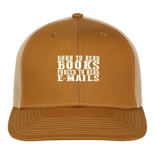 Bookish Borns to Read Books Forced to Read Emails Reading Premiums Mesh Ball Hat Women Unisex Girls Trucker Caps