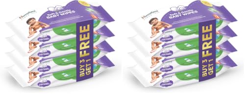 Image of Himalaya Soft & Gentle Baby Wipes |72 Wipes x B3 G1 Free - 288 Wipes | With Licorice & Aloe Vera | Gently cleanses & Helps prevent the cause of Nappy Rash | With the Goodness of Himalaya Baby lotion | Extra Soft | Skin-Friendly pH