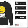 Tee Hunt Smoke Away A Shitty Day Sweatshirt Weed Smiley Face Cannabis Joint Chill Funny
