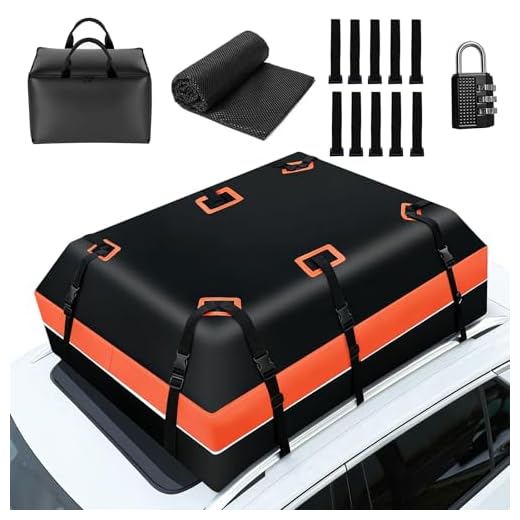 Rooftop Cargo Carrier, 20 Cu Ft Waterproof Bag, with or Without Roof Rack