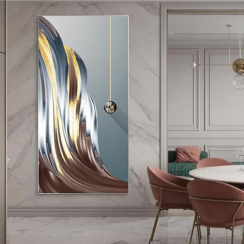 Art imprime toile peinture KEBIA affiche murale abstrait doré 40x80cm chambre