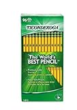 Dixon Ticonderoga Woodcase Pencil, HB #2, Yellow Barrel, 96/Pack, 2 Pack