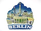 ca. 6,5 cm groß Berlin Magnet Poly Glanzlack Souvenir Germany Brandenburger Tor Siegessäule