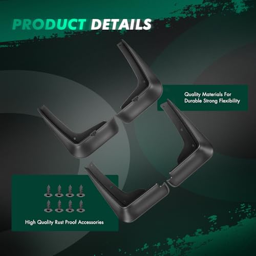 Image of SCITOO Mud Flaps 4PCS Suitable for Hyundai Tucson 2016-2018 Front & Rear mud Flaps Splash Guard Set