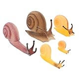 DECHOUS 5個カタツムリ フィギュア 置物 おもちゃ 模型 リアル動物モデル 男の子女の子用知育玩具 や盆栽の装飾に使える シミュレーションカタツムリ 小さな置物