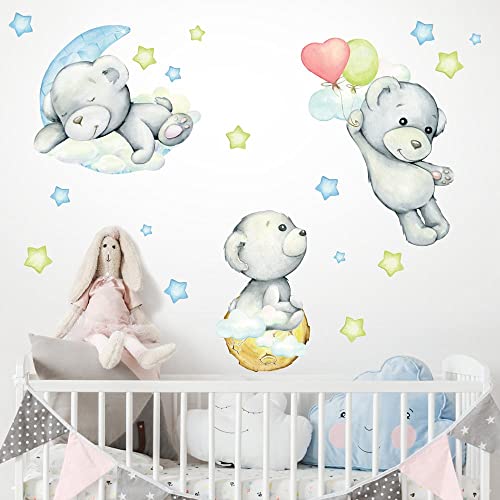 kina - R00628 Wall Stickers Soft Effect Fabric Repositionable Jungle Wall Decoration Baby Newborn Nursery Nursery Wallpaper Sticker