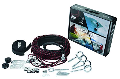 HARKEN Kayak Hoist | Overhead Garage Storage, Lifts Load Evenly, Safe Anti-Drop System, 4:1 Mechanical Advantage, Smart Garage Organization for Canoe, SUP, Paddle Board, Surfboard, Wakeboard, Kayak