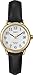 Timex Women's Easy Reader 25mm Watch – Gold-Tone Case White Dial and Date with Black Leather Strap