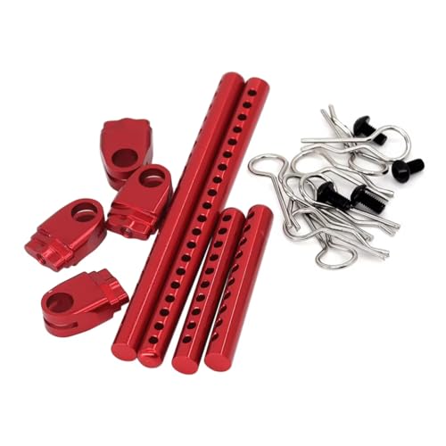 RC�������i For Tamiya For TT02 ������ �g�ݗ��čς� �{�f�B�|�X�g�}�E���g �J�[�V�F�� R�N���b�v�Œ蒌�t�� RC�J�[�A�b�v�O���[�h���f���p�[�c(Red)