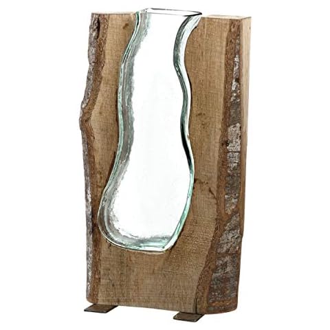 Leonardo Casolare, Deko-Vase aus Holz und Glas Cover