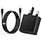 Samsung USBC Charger Plug and Cable 1M, USB C Charging Plug and Samsung Type C Lead Fast Charge for Galaxy S25/S24/S23/S22/S21/S20/A16/A15/A22/A23/A25/A26/A32/A33/A34/A35/A36/A52/A53/A54/A55/A56/A70