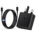 Samsung Charger Plug and Cable 1M, Samsung USB Type C Lead with USBC Charging Plug UK Fast Charge for Galaxy S25/S24/S23/S22/S21/S20/A16...