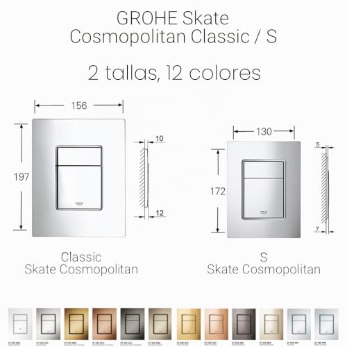 Grohe Skate Cosmopolitan S escudo de descarga elegante acabado cromo 4