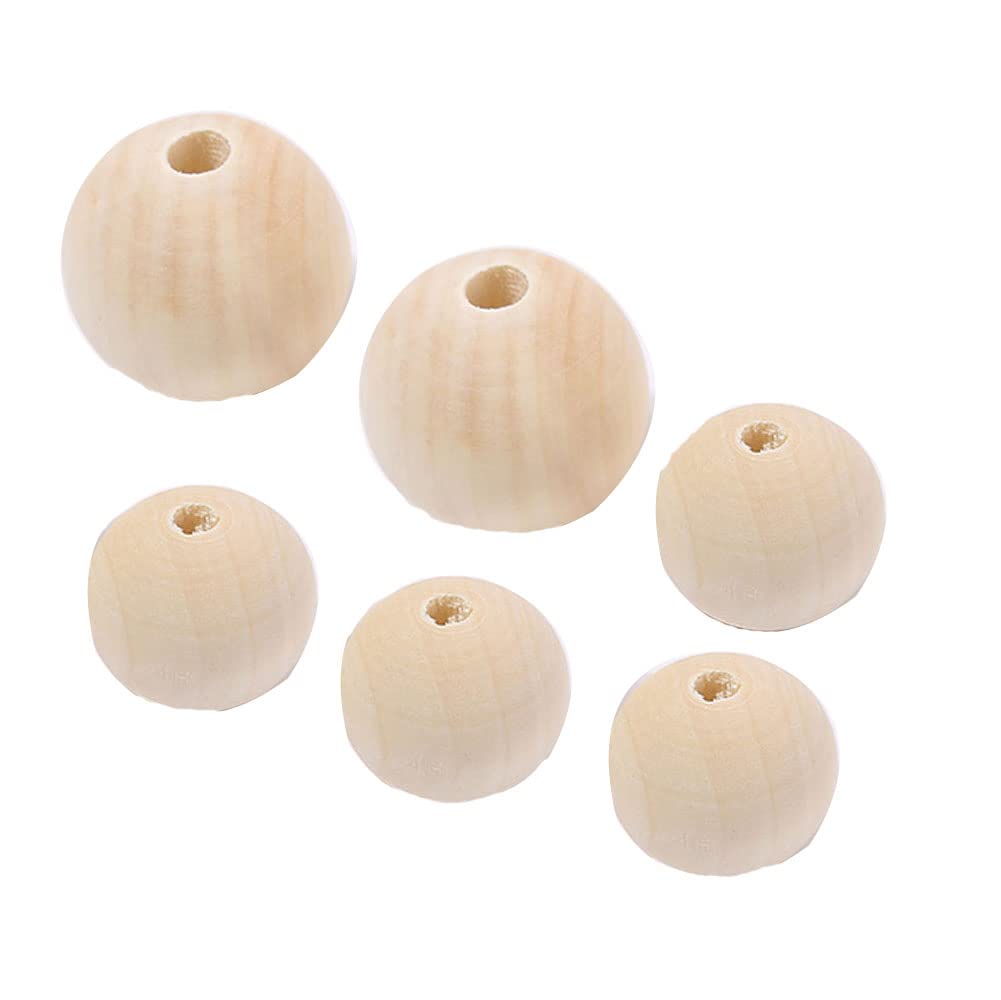 400 Perline Di Legno Naturali - 8 Modelli, Foro 5mm, Per Braccialetti Fai Da Te E Decorazioni - Foto 6