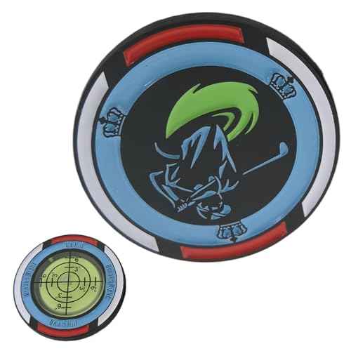 Yurosuis Marcador de Bolas con Nivel para Lector de Green de Golf,Ayuda Portátil para Leer el Green - Lector De De Put,para Entrenamiento de Putt al Aire Libre para