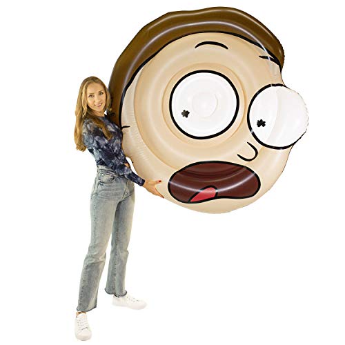 Rick and Morty Giant Inflatable Island Morty Head, Waterproof & Durable, Great for Dorm, Party Decor, Gag Gift, Pool Float