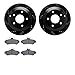 Dynamic Friction Company Rear Brake Rotors-Drilled and Slotted-Black with 5000 Advanced Brake Pads 8502-52003