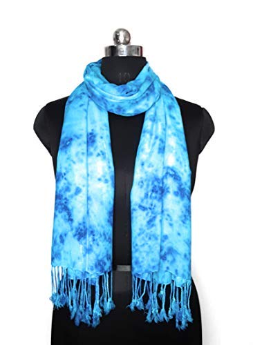 Image of Rayon Scarf for Men & Women | Lightweight Stole, Shawl & Wrap with Batik Design | All-Season Summer & Winter Wear | Soft & Breathable Fabric (28 x 72 inches)