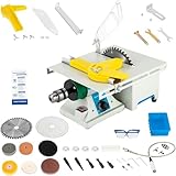 5-in-1 Mini Table Saw Lapidary Saw for Cutting Rocks for Crafts Lapidary Equipment for DIY Gem Stone Rock Grinding Woodworking Carving