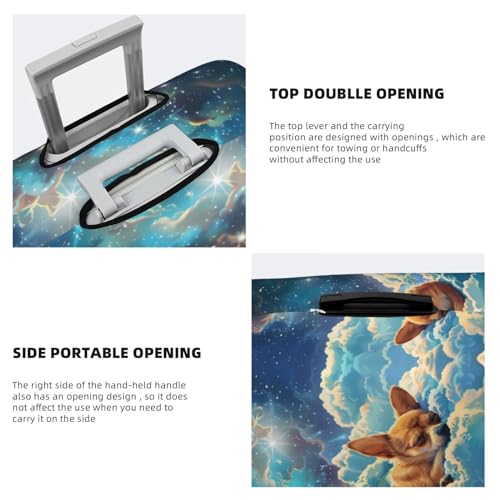 Luggage Cover Protector Suitcase Cover - Artistic Starry Sky Cloud Dog Santi-Scratch Uitcase Cover for Luggage4