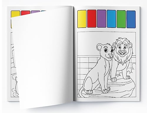 Image of Pick and Paint Coloring Activity Book For Kids: Zoo World