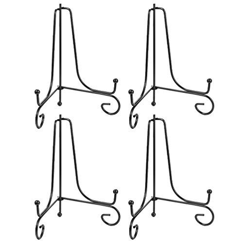4 Stück Eisen Display Ständer Schwarz Eisen Staffelei Platte Display Foto Halter Stand Zeigt Bilderrahmen Dekorative Platten Tablets Und