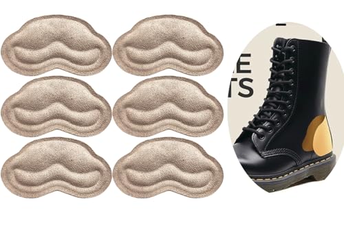 Space Lion Leather Heel Pads Liner Cushions,Inserts for Loose Shoes and Boot, Improved Shoe Fit and...