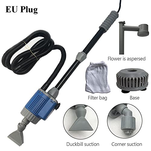 Limpiador Acuario 20 / 28W Bomba de Cambio de Agua eléctrica para Acuario Fish Tank Garden Fuente Grava Limpie la Bomba de Filtro de sifón Herramientas de Limpieza de Acuario Aspirador Acuario