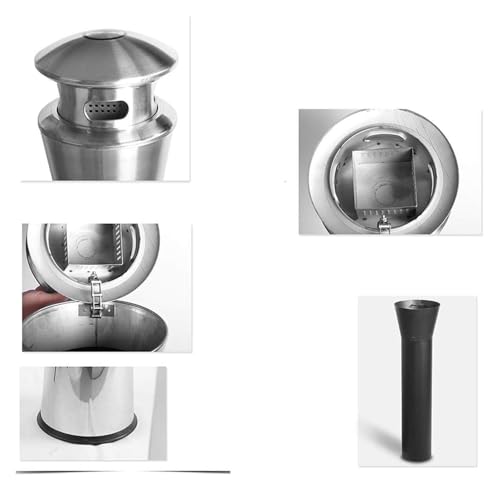 yinjieEUR Abfalleimer, Mülleimer, Mülleimer Lobby Vertikale Raucherbereich Innen Aschenbecher Vernichten Zigarettenstummel Outdoor – Bild 3