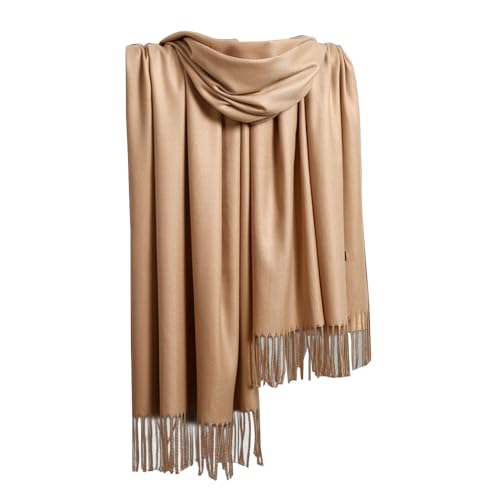 KBRPEY Bufanda Mujer Elegante Chal De Invierno Pashmina Pañuelos Larga y Suave Con Flecos Para Boda, Fiesta Comuniones, Eventos De Noche