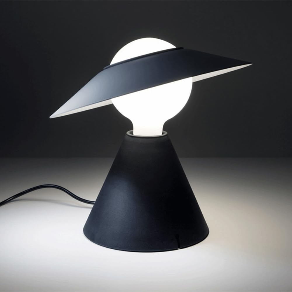 Lampada da scrivania in metallo, per camera da letto, dormitorio, appartamento, hotel, ufficio (bianco + nero)