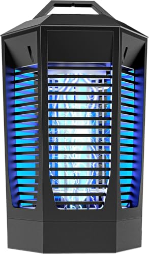 Eliminador de insectos para exteriores, 30 W con sensor de luz del atardecer al amanecer, exterminador eléctrico de insectos de 4200 V para interiores para cobertura de 2300 pies cuadrados