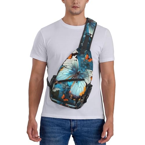 Bolso cruzado para hombre con diseño de mariposa miniatura 7