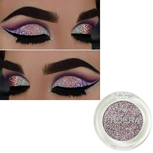 AQUAPURITY PHOERA GLITTER EYESHADOW PRESSED PIGMENT SHIMMER METALLIC EYE SHADOW EYE FACE BODY PALETTE SPARKLY MAKEUP 105 CORAL
