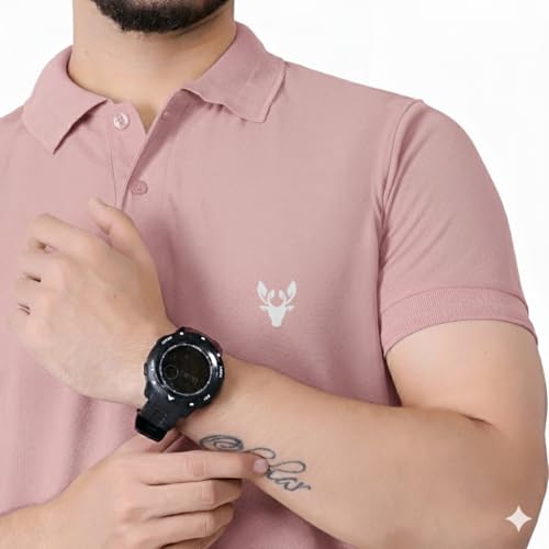 Image of Men's Premium Polo T-Shirt | Classic Collar | Smooth Finish | Half Sleeve Casual Wear (XS to 3XL)