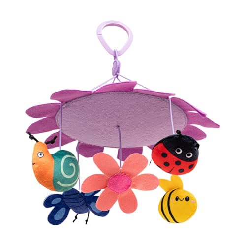 Kids Crib Mobile, Plush Early Learning Ornament, Soft Hanging Bell Decor Cuna móvil, estanque Bedroom Road Trip Living Room Wall Use, Boys Girls Preschoolers Sensory Development Toy System