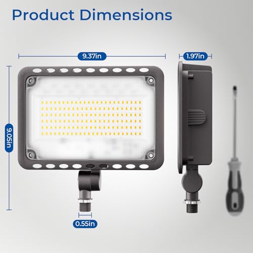 CINOTON 120W 16800LM LED Flood Lights Outdoor, 5000K, UL Listed,4 Pack by CINOTON - Used condition - Image 7