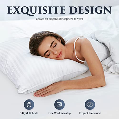 COZSINOOR-Bed-Pillows-for-Sleeping-Pack-of-2-Hotel-Quality-Pillows-Premium-Plush-Fiber-Breathable-Cooling-Cover-Skin-Friendly-for-Side-Back-and-Stomach-Sleepers-Queen-Size