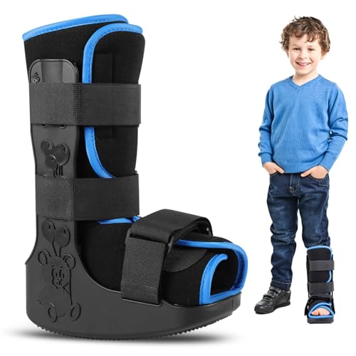 SANGENG Pediatric Walking Boot for Children – Lightweight Kids Support Boot for Foot & Ankle Injury Recovery, Sprained Ankle Support, Post-Injury Comfort – Adjustable CAM Walker for Boys & Girls (L)