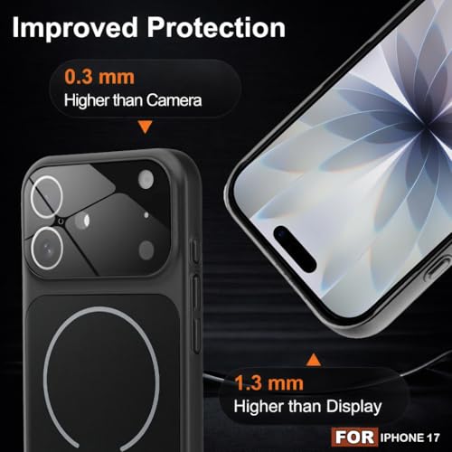 Image of SHINESTAR iPhone 17 Case - Premium Shockproof Protective Cover, Wireless Charging Compatible, Slim & Durable Luxury Back Cover with Camera Protection (Black)
