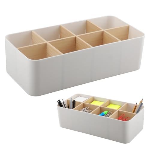 wocpvm Organizador de Escritorio en Bambú,8 Compartimentos Multifunción - Ideal para Oficina,Hogar y Colegio,para Útiles de Oficina,Cosméticos,Bolígrafos y Mandos a Distancia wocpvm Organizador de Escritorio en Bambú,8 Compartimentos Multifunción - Ideal para Oficina,Hogar y Colegio,para Útiles de Oficina,Cosméticos,Bolígrafos y Mandos a Distancia