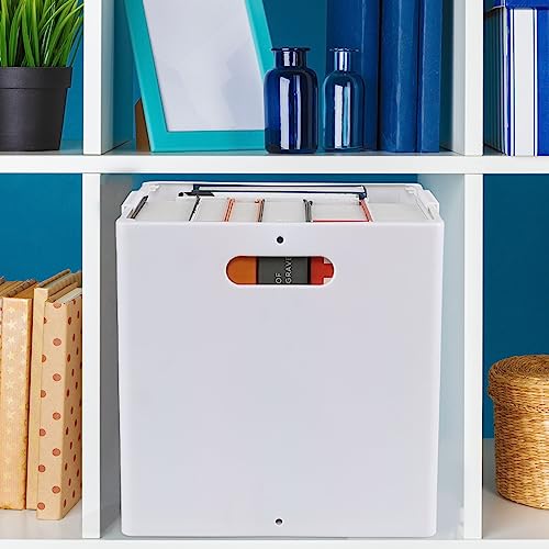 Panier de rangement plastique blanc lot de 6 bac de tri pour meuble et etagere - 6