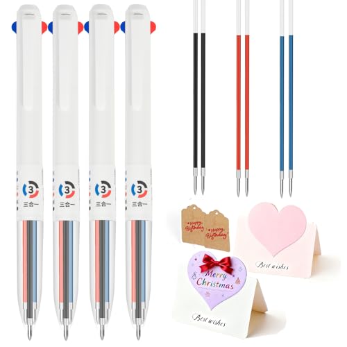 Set de 4 plumas gel 3 en 1 multicolor 0.5 mm