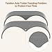 Tandem Trailer Fenders Double Axle,2 Pack Fit for 13-15 Inch Wheels,66