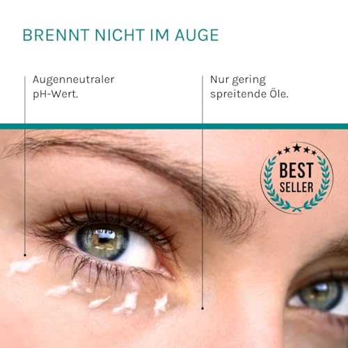 benevi Augenlid-Creme 15 ml (1er Pack) für trockene, empfindliche Augenlider. Kein Fettfilm. Auch als tägliche Augenlidpflege bei zu Lidekzem oder Rosacea neigender Haut.